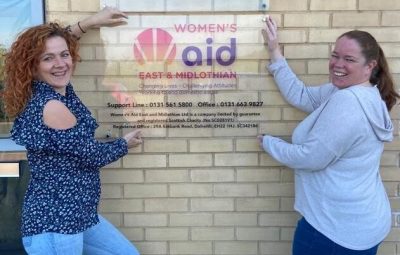 Anetta and Kirsty getting Macmerry office ready for opening